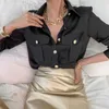 Spring Fashion White Shirt Blouse Women Long Sleeve Turn-down Collar Chic Shirts with Buttons Office Lady Tops 13252 210512