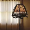 Lampe Couvre Shades Halloween Shade Couverture Noir Dentelle Spider Web Bat Fenêtre Fenêtre Feuille Cheminée Cheminée Mantle Écharpe Partie Décoration de la maison