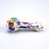 Printing small glass water pipe spoon Pipes smoking accessories Bong Food-grade silica gel