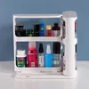 Delicate Spice Rack Multi-Function Double Storage Food Box Rotating Shelf For Kitchen Bathroom Organizer 211112