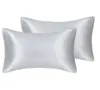 Solid Silk Hair Anti Pillow Case FATAPAESE Pillowcase Queen King Full Size Topship