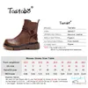 Tastabo Genuine Leather ladies ankle boots Simple style Comfortable women's Soft bottom Booties Black Brown