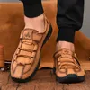 El yapımı Erkekler Rahat Ayakkabılar Moda Sneakers Hakiki Deri Erkek Loafer'lar Moccasins Nefes Tekne Ayakkabı Üzerinde Kayma Yetişkin Ayakkabı