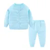 Mudkingdom Toddler Girls Boys Suit Autumn Winter Children Clothing Knit Sweater Cardigan + Pant Baby Clothes 210615