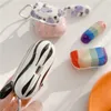 per Apple Airpods Pro 1a 2a 3a generazione Custodia morbida in TPU Auricolare wireless Bluetooth Custodia protettiva Imd Copertura con motivo zebrato arcobaleno 5 colori