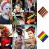 Festival Rainbow Kleurrijke Zeven Strepen 55x55cm Unisex Katoen Pocket Square Sjaal Hoofdband Bandana Gay Parade Polsband Tie JY18 Y1020