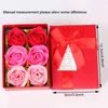 Artificial Fake Flower Gift Box Rose Scented Bath Soap Flowers Set Valentines Thanksgiving Mother Day Gift Wedding Christmas Party Decor JY0947