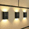 Sollampor Utomhus Smart Vattentät Vägglampa Drivs Solljus För Garden Decoration Wireless Street Courtyard Lampor