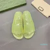 Мужские женские тапочки лазерные летние сандалии пляжные скольжения популярные тапочки дамы сандали ванной комнаты конфеты цвет жели обувь классика 2022