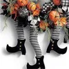 Fiori decorativi Ghirlande Decorazione di Halloween Ghirlanda Fantasma Scena Regalo per feste Scherzo Strega Coscia di zucca 4961 Q2