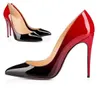 Top Quality Fashion So Kate Styles Women Dress Shoes Red Bottoms High Heels Sexy Pointed Toe Sole 8cm 10cm 12cm Pumps Wedding Shoe Nude