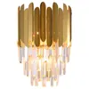 Lâmpada de parede Moderna Ouro Cristal Luz Luz Sconce Levado Luzes Luzes Luminárias Para Lâmpadas de Quarto Sala de estar