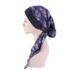 VMAE 18 Kolory Kwiat Piękno Szeroki Zespół Włosów Multicolor Silky Kobiety Emulacja Jedwab Hidżab Szalik Bow Bandana