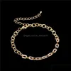 Tennis Bracelets Jewelry2021 Style Copper Plated 18K Gold Personalized Mens And Womens Hip Hop Diamond Cuba Ins Trendy Chain Bracelet Drop D
