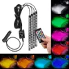 LED RGB RGB Atmósfera Luz de tira 36/48 luces de música decorativa automática Lámpara de pie de voz remota inalámbrica