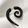 Hoop Huggie Spirale Fake Ear Gauge Ohrring Schnecke Schwarz Cheater Plug Tunnel Stretcher Earing Faux Expander Ohrläppchen