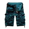 Camouflage lâche Cargo Shorts hommes Cool été militaire Camo pantalon court Homme tactique Cargo Shorts goutte 210322