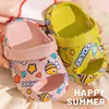 Dessin animé mignon été filles garçons sandales pantoufles pour enfants imprimé semelle souple EVA légèreté intérieur maison enfants bébé diapositives chaussures 210713