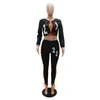 Dames Tweedelige broek Paillettensets Voor Feest Dames Sexy Tops Lange broek Mager Veters Avond Nachtclubkleding Outfits 2 stuks