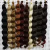 Extensions capillaires synthétiques ondulées longues et profondes de 20 pouces, tresses au Crochet pour femmes noires, tressées 613 bug blonde8263718