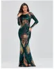 Casual Dresses Evening Dress Long Sparkle 2021 O -Neck Women Sequin Mermaid Maxi Party
