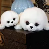 Dropshipping Soft Cute Seals Plush Toy Sea World Animal Sea Lion Plush Stuffed Doll Baby Birthday Gift for Kids Girls Gift White Q0727