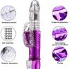 Dual Motor Thrusting Rotary Rotating Rabbit Vibrator Waterproof Anal Dildo G Spot Clitoris Stimulator Sex Toys for Woman260r