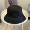 Chapéu de balde de carta de design de moda para mulheres masculinas bonés dobráveis preto pescador praia sol viseira chapéus de aba larga dobrável 268t