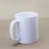 11oz sublimação caneca cerâmica em branco DIY punho xícara de café cor sólida cor transferência de calor doméstico personalizado copos de água criatividade presente