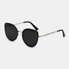 Unisex Drop Shape Metal Full Frame Tinted Lens UV Protection Fashion Sunglasses