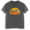 Herr t-shirts högkvalitativ tecknad combi bussmän