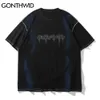 T-Shirts Peste Docteur Tie Dye T-shirts Hip Hop Punk Rock Gothique Streetwear Hommes Mode Casual Coton À Manches Courtes Tops 210602