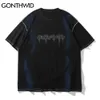 T-shirts Pluld Doctor Tie Dye Tshirts Hip Hop Punk Rock Gothic Streetwear Mens Mode Casual Katoenen Korte Mouw Tops 210602