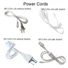 led accessory wire Switch T5 T8 Connector Cable Power Cords with on/off 303 switch power three proung 3 Pin plug Extension Cord