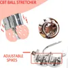 Nxy Cockrings Cbt Spike Ball Stretcher Stainless Steel Chastity Device Penis Ring Lock Scrotum Pendants Delay Ejaculation Bdsm Torture Sex Toy 1209