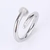 Titanium steel single nail ring European and American fashion street hip-hop casual couple classic golden silver rose optional siz251G