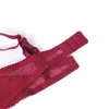 Kırmızı Dantel Sutyen Ve Külot Kız Nakış Lingerie Için Setleri Için Setleri Artı Boyutu D E İnce Pamuk Push Up Kadın Seksi Sutyen Iç Çamaşırı Set X0526