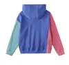 Wysokiej jakości Colorblock Bluzy Bluzy Długie Zip Oversize Mężczyźni Kobiety Polar Hoodie Bluza Moda Moda Fall Winter Hip Hop Tops