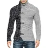 Gilets pour hommes 2021 automne hiver pull à col roulé correspondant couleur bouton en cuir à manches longues tricot cardigan grande taille wear276v