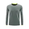 graues Langarm-Laufshirt für Herren, Fitness, Fitnessstudio, Sportbekleidung, schnelltrocknend, Kompression, Workout, Sport-Top