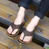 2021 Summer Shoe Men Slipper Äkta Läder Strand Slippers Mens Flip Flop Sandaler Casual Male Shoes