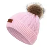 Kappen Hüte Winter Warme Baby Mützen Hut Pompon Kinder Gestrickt Niedliche Mütze Für Mädchen Jungen Lässige Massivfarbe Kinder