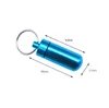 Porte-conteneur métallique porte-clés de voiture porte-clés en aluminums porte-boîte portable multifonction multifonction de premiers secours chaîne en aluminium bouteilles kit d'étanchéité