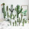 60cm Tropical Plants Large Artificial Cactus Tree Branch Fake Succulent Plant Foam Thorn Ball Desert Tree For Home Garden Decor 210624