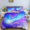 Galaxy Duvet Cover Queen Bunte sternenklare Bettwäsche Set Weltraum Trinke Himmelslicht Gedruckt Bettdecke für Kinder