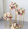 6 ADET Açık Çim Düğün Dekorasyon Arka Plan Hoş Geldiniz Kemerler Demir Kaide Çerçeve Balonlar Marry Backdrop Arch Doğum Günü Partisi Sahne için Yapay Çiçek Standı