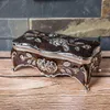 2022 Vintage emaljerad rektangul￤r samlarobjekt smycken Trinka Box For Women Rose Flower Storage Boxes Organizer Keepsake Gift Case