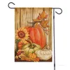 47 * 32 cm Bienvenue automne drapeau de jardin impression drapeaux de citrouille drapeaux de bannière en lin ont une récolte exceptionnelle décoration festive 8styleT2I52304