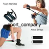 11 stks / set Resistance Band Set Yoga Pilates Pull Touw Fitness Oefeningen Bands Latex Buizen Pedaal Excerciser Training Workout Bands