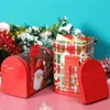Presente Envoltório 1 Pcs Christmas Caixa de Doces Creative Mailbox Armazenamento Estanho Xmas Ornaments Ano Crianças Presentes Suprimentos